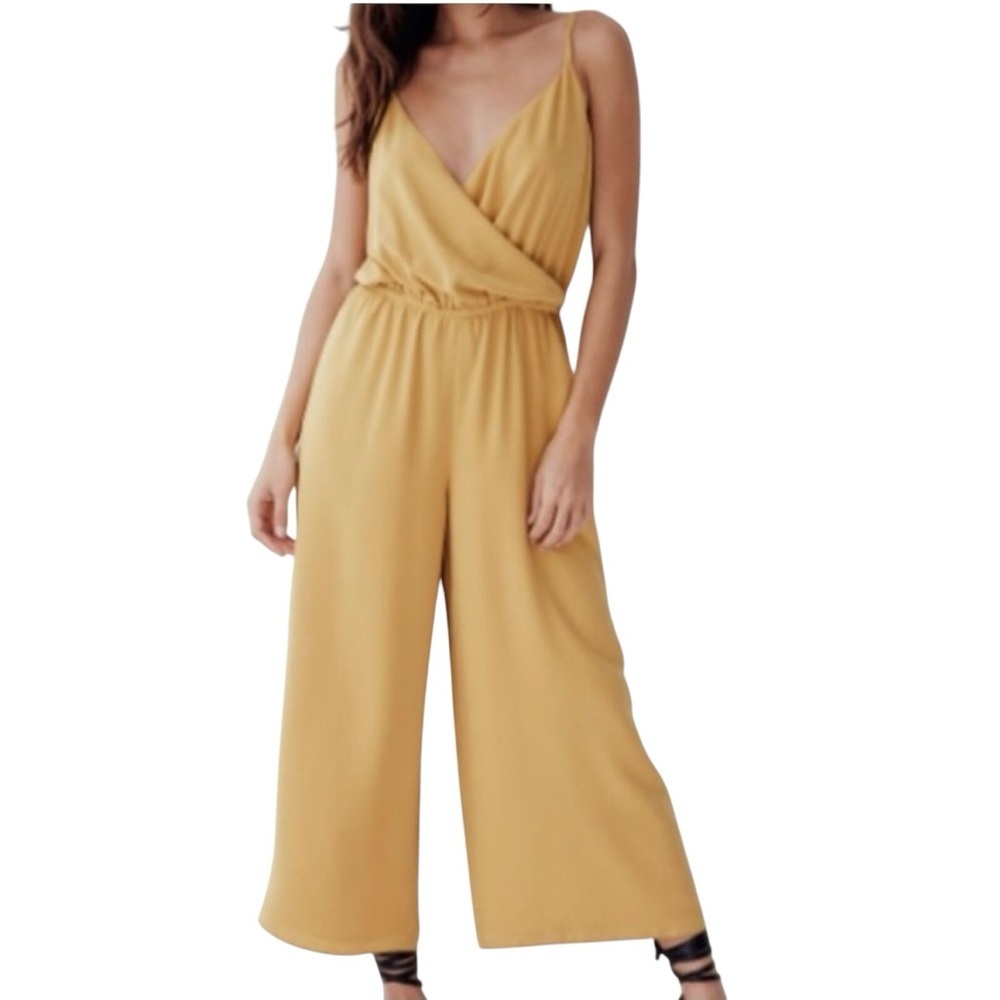 Wilfred Mustard Yellow Wide-Leg Jumpsuit
